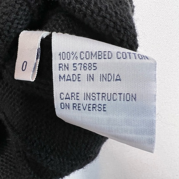 Vintage La Mode cable knit sweater vest black embroidered GOLF women’s size M - Picture 6 of 8